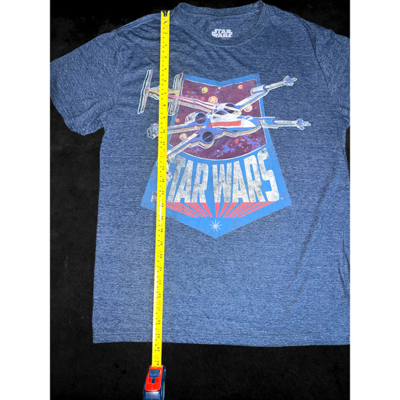 Star Wars X-Wing Fighter Blue Retro 3D Style Shirt - Picture 7 of 8